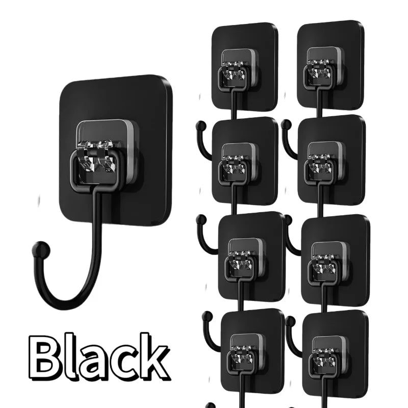 Self Adhesive Hooks Rotating Waterproof Strong Sticker Holder Wall Door Storage Hanging Hook Kitchen Bathroom Organizer