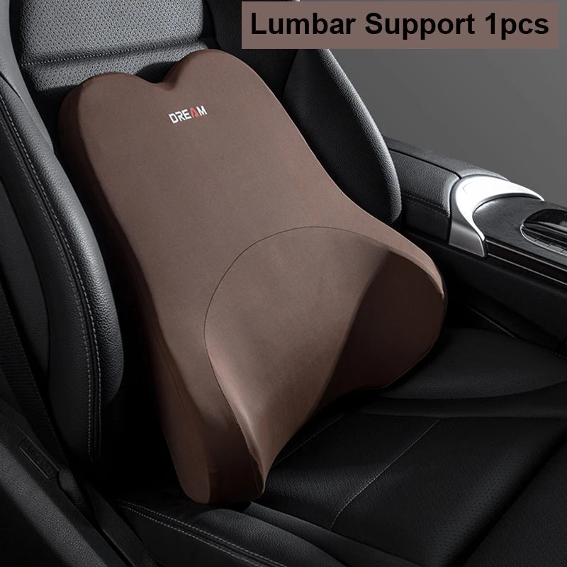 Car Lumbar Support Headrest Neck Pillow Support Universal Soft Neck Pillows Cushion Car Memory Foam Lumbar Pillow Back Support