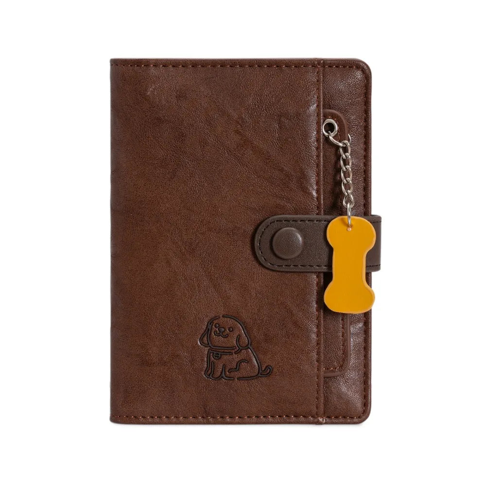 Creative Card Holder PU Passport Bag Purse Passport Cover Travel Wallet Airplane Check-in Cute Puppy Passport Clip Women
