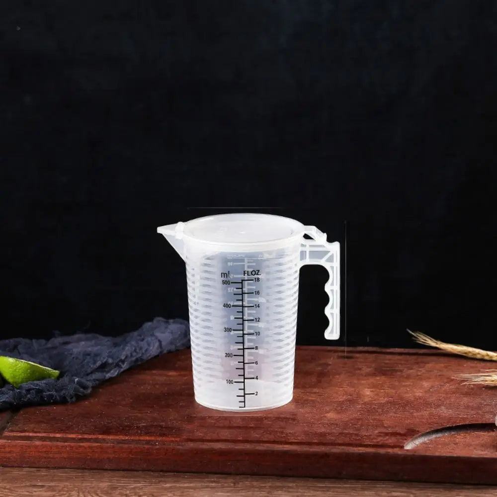 100/250/500/1000ml Black Scale Plastic Measuring Cup with Lid Water Jug Liquid Container Clear Baking Cup Kitchen Accessories
