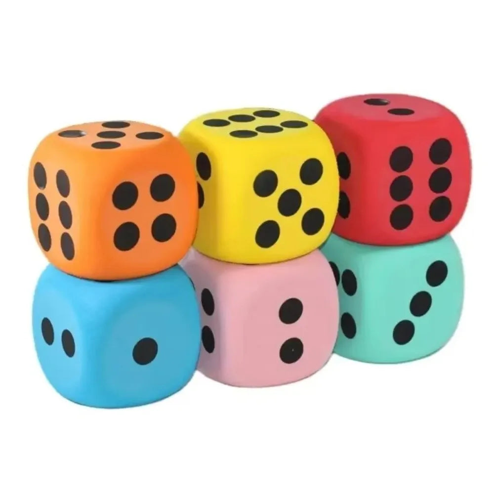 1PC 60/80mm Dot Dices Kids Counting Toy Large Foam Six Sides Dices Learning Aids for Class Board Game Point Dice