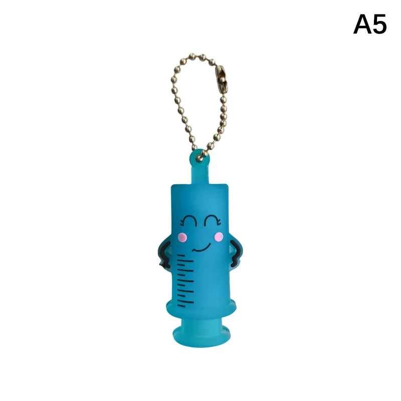 Ampoule Bottle Opener Keychain Syringe-Shaped Medication Vial Cutter Nurse Doctor Ampoule Bottle Breaker Aid Nurse Tool