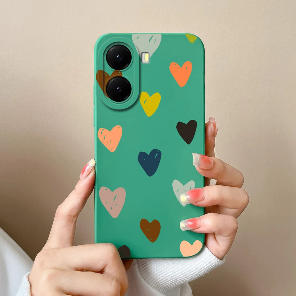 For Xiaomi Poco X7 Pro Case Lovely Bear Love Heart Shockproof Anti-fall Antifouling Luxury Shell For xiaomi poco x7 pro Coque
