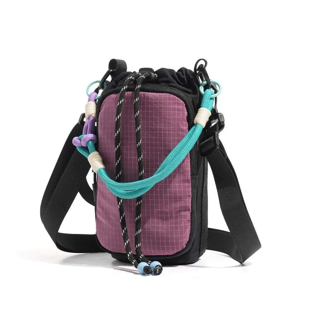 Fashion Simple Water Bottle Bag Colorful Large Capacity Phone Bag Waterproof Portable Crossbody Bag Outdoor Carrying