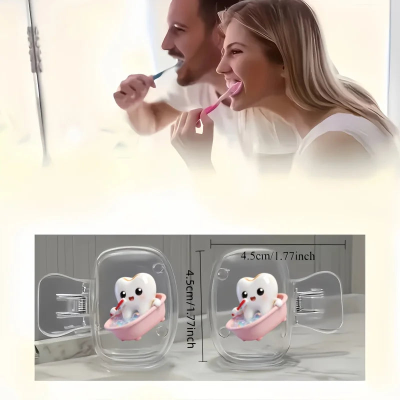 2pcs Washing Teeth Toothbrush Storage Clip Household Portable Travel Essential Toothbrush Protective Cap Storage Box Party Gifts