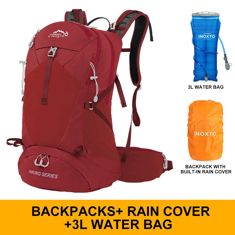 Mountaineering Backpack 35 Liters Men's and Women's Outdoor Sports Bag Waterproof Camping Hiking Rain