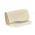 2026 New Women Fold Glitter Handbag Shiny Envelope Evening Bag Ladies Pleated Silver Clutch Chain Wedding Party Mini Long Purse