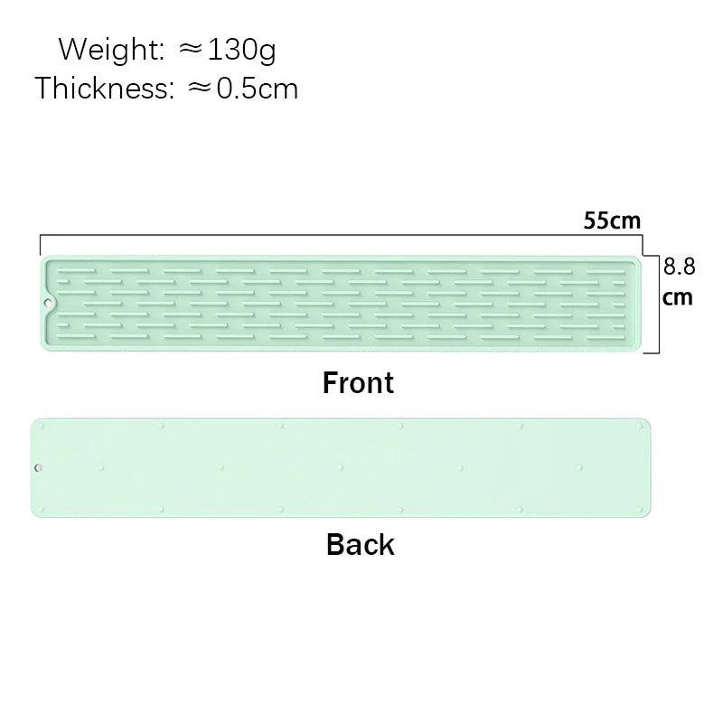 1PCS Silicone Drip Protection Pads,Household Non-Slip Drainage Mat for Kitchen Countertop,Durable Easy Clean Drying Dish Cup Mat