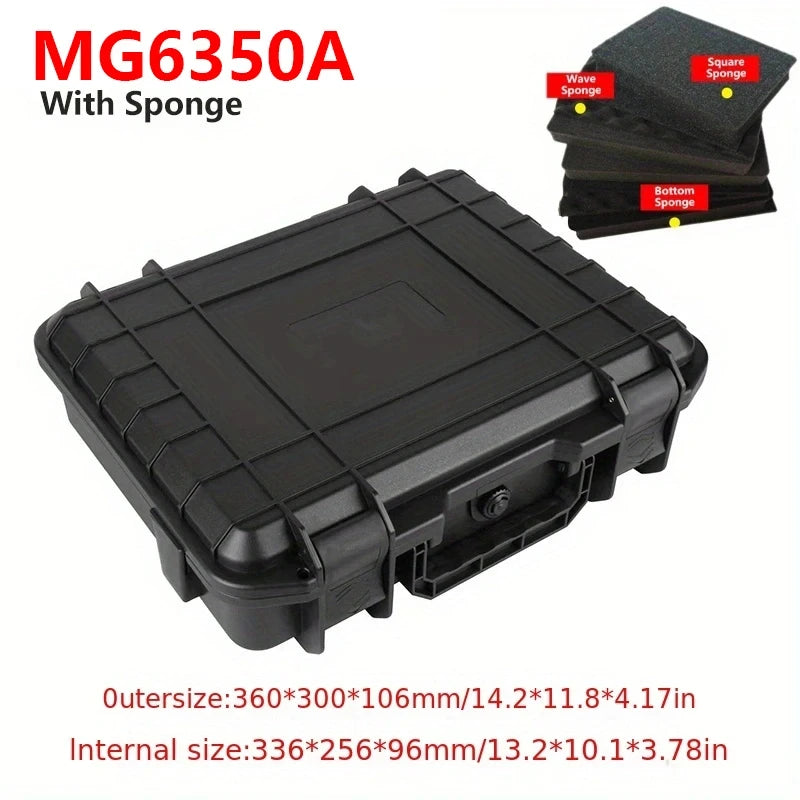 Waterproof Hard Case Box Safety Storage Box Portable Tool Organizer Tool Box Equipment Case with Sponge Suitcase Tool Kit Case