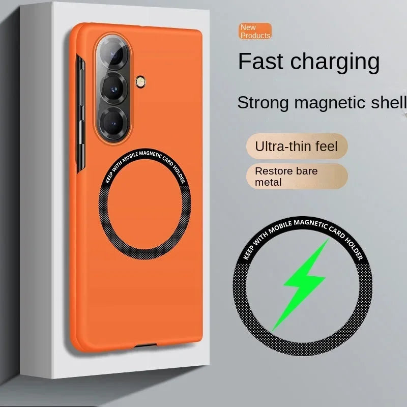 Ultra Slim Skin Feel Frosted Magnetic Case for Samsung Galaxy Z Fold 8 Ultra 7 6 5 4 3 for Magsafe Hard PC Shockproof Back Cover
