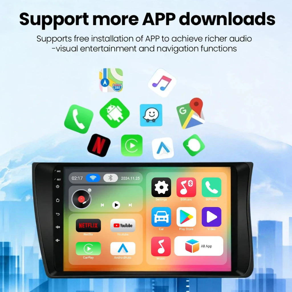 Android 15 Carplay AI Box Wireless Carplay Android Auto Support Netflix Youtube For VW Toyota Mazda Hyundai Ford Haval GMC Audi