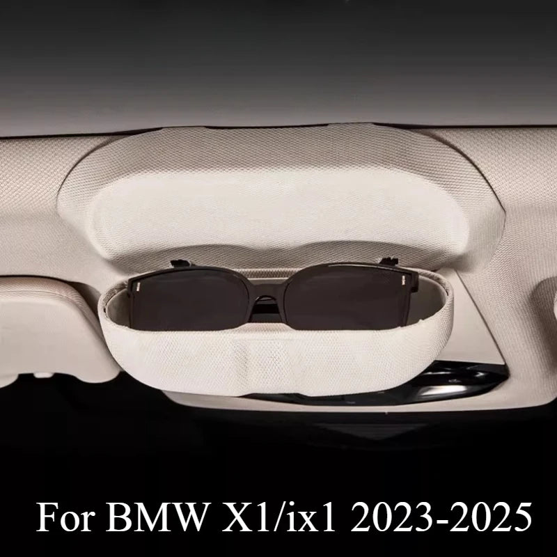 For BMW X1/ix1 2023-2025 Car Glasses Case Sun Visor Storage Box Sunglasses Clip Car Products Car Interior Storage Accessories