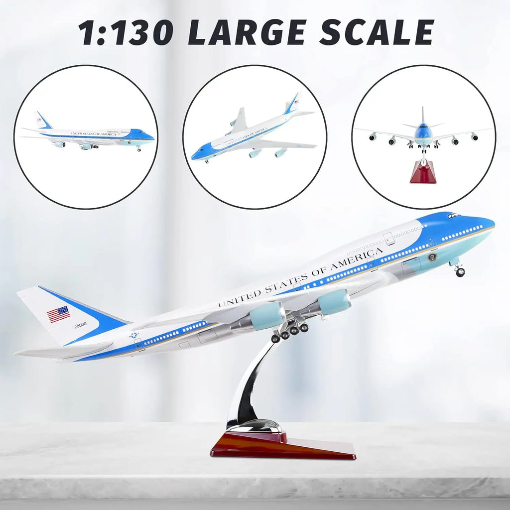 1:130 Scale Large Model Airplane Air Force One B747 Plane Models Die-cast Airplanes for Collection or Gift
