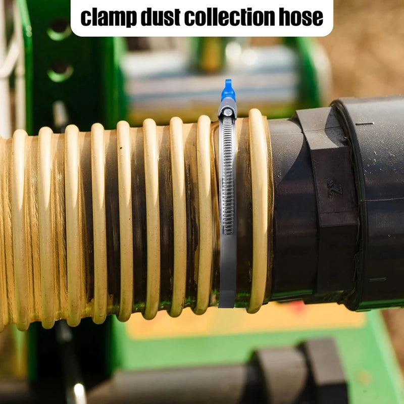 20 Pcs 4 Inch Key Hose Clamp Thumb Screw Key Adjustable Pipe Clamp Stainless Steel Dryer Vent Clamp-A28R