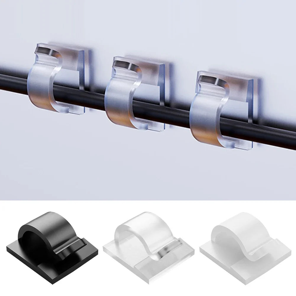 10Pcs Self Adhesive Cable Organizer Hook Light String Clip Heavy Duty Cable Clip Outdoor Waterproof Light Strip Rope Wire Fixer