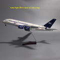 A380 Argentine Airlines aircraft model with lights and wheels simulation static aircraft model ornament