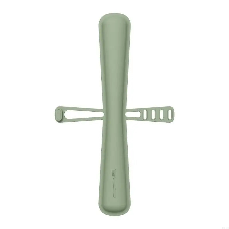E0BD Reusable Silicone Toothbrush Cover Case For Traveler with Toothpaste Clip