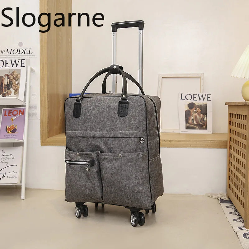 Trolley Travel Bag Universal Wheel Luggage Bag Convenient Boarding Bag Waterproof Travel Duffels Handbag Unisex Rolling Suitcase