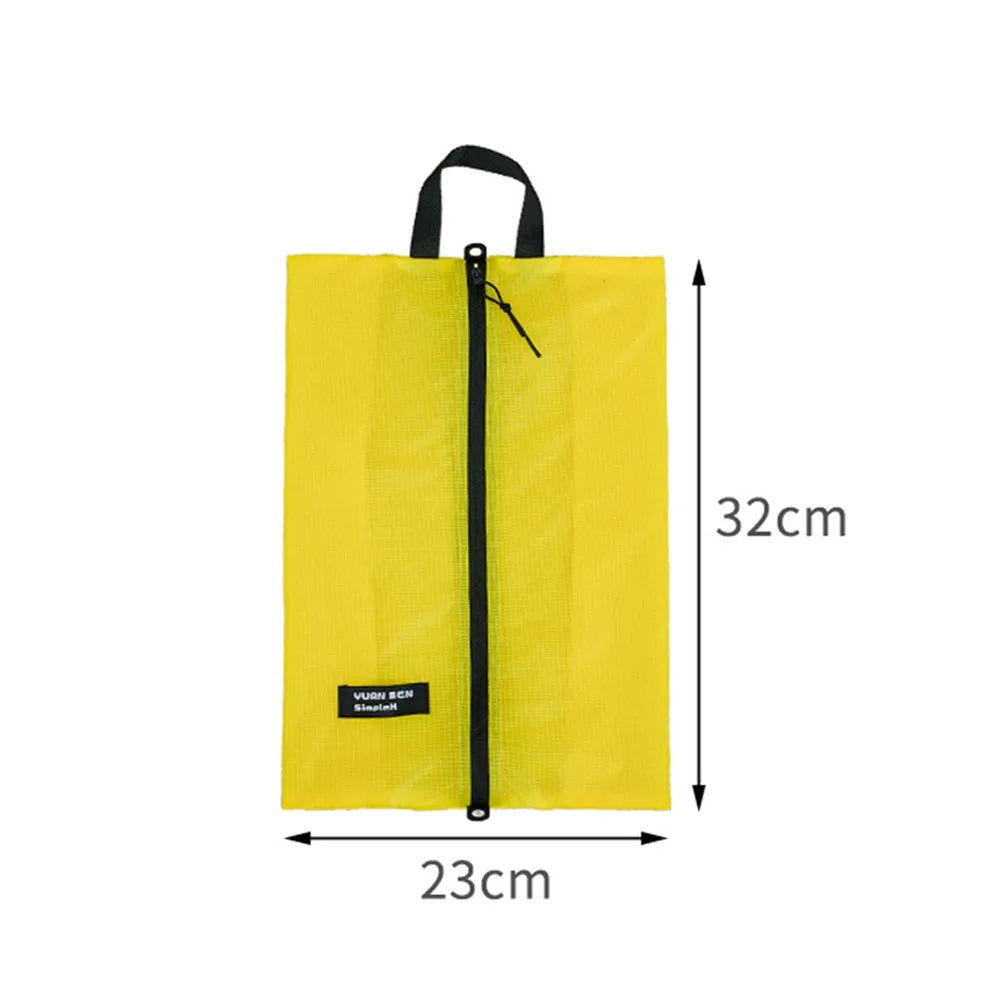 Silicone-coated Luggage Storage Bag Multifunctional Ultra-lightweight Travel Organizer Bag Yellow Orange Waterproof