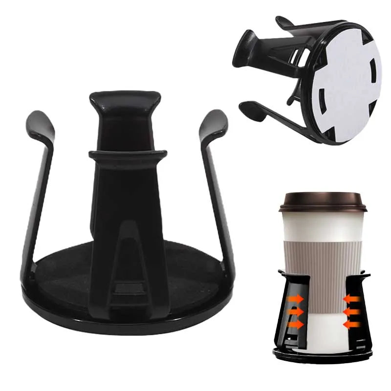 Multifunction Car Beverage Cup Bottle Holder Adhesive Cup Storage Rack Holder Car Drink Rack Auto Interior Accessories Black
