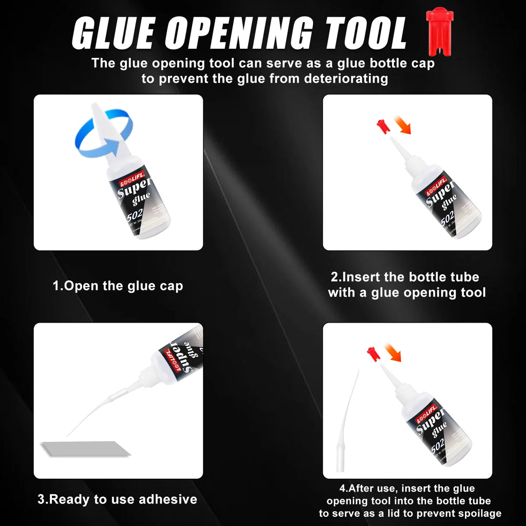 20ml 502 Glue Super Strong Instant Adhesive Fast Drying Cyanoacrylate Glue for Metal Plastic Wood Ceramic