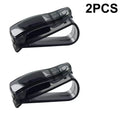 2PC Black Universal Car Sun Visor Sunglasses Holder, Multifunctional Eyeglasses Clip Card Ticket Pen Storage Box