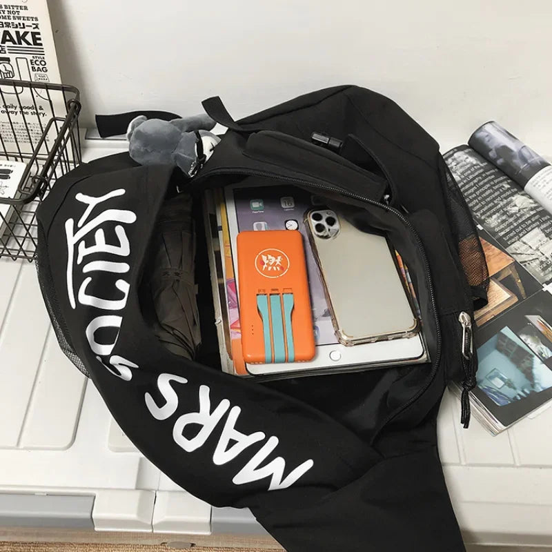 Men's Messenger Shoulder Bag Sports Travel Large Capacity Backpack Female Students Crossbody Chest Casual Bag bolso