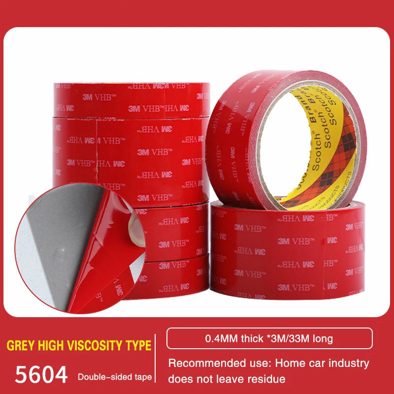 3M Extra Strong Double Sided Tape Adhesive 5604 3m Long 0.4mm Thick for Car Home Industry Special Strong Double-Sided Tape