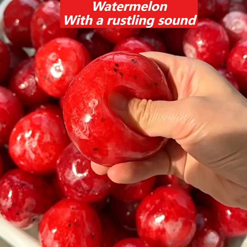 Handmade Watermelon Slushy Squishy Toy Soft Slow Rebound Stress Relief Squeeze Toy Realistic Fruit Simulation Model Adult Gift