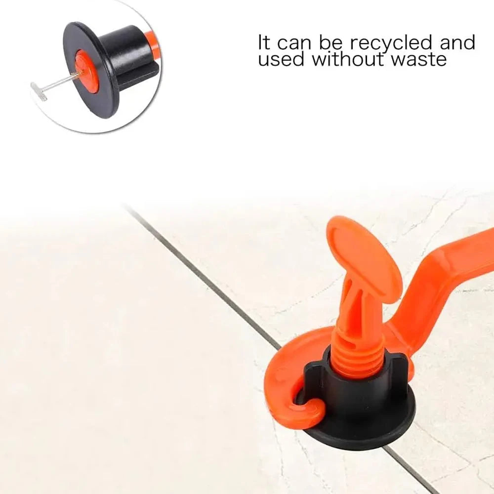 11-204Pcs Ceramic Floor Tile Leveling System Clips Spacers Porcelain Leveler Kit Construction Tools For Tile Laying Wall Fixing