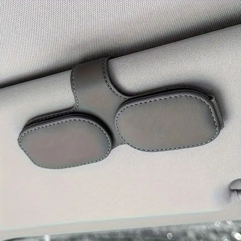 Multifunctional Car Sunglasses Holder Double Clip Bill Card Storage Box - Easy Access Vehicle Glasses Organizer
