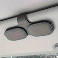 Multifunctional Car Sunglasses Holder Double Clip Bill Card Storage Box - Easy Access Vehicle Glasses Organizer
