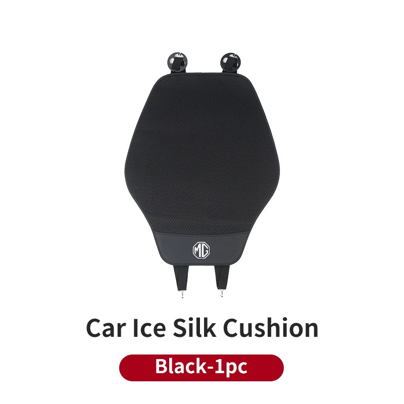 Car Ice Silk Seat Cushion Backrest Seat Cover Waist Pad Accessories For Morris Garages MG 3 5 6 7 HS ZS GS Hector TF GT ZR RX5