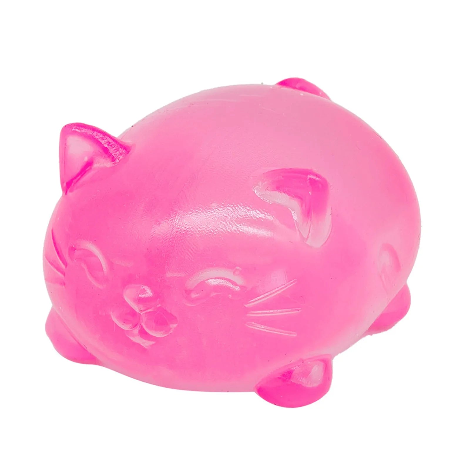 NeeDoh Cool Cats Squishy Cat Stress Toy Glitter Translucent Fidget Toy for Anxiety Relief