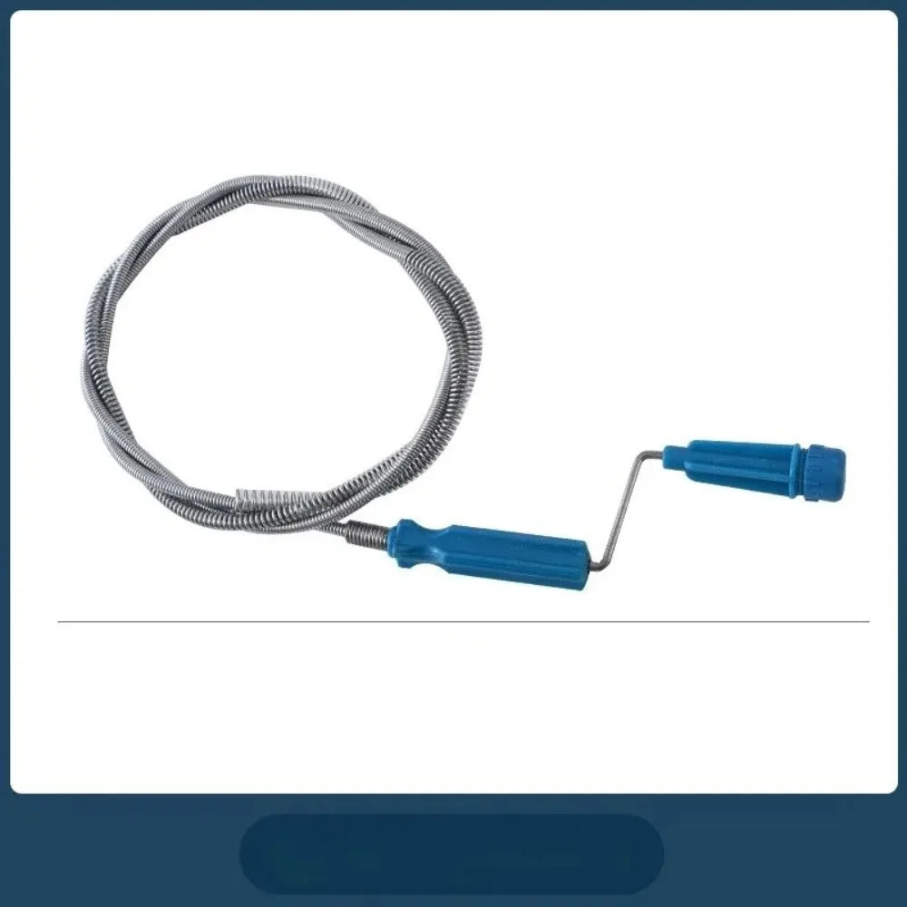 Metal Spring Sink Dredge Auger Plumbing Snake Clog Remover Ultra-long Sewer Dredge Drain Cleaner Drain Auger Flexible