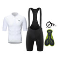 ZRSE Men's Short Sleeve Jersey & Padded Bib Shorts Set Quick Dry Breathable Lean Lightweight for Road Bike MTB Gym Sports