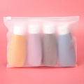 4pcs/set Travel bottle set, refillable cosmetic container, empty shampoo bath gel tube, shampoo and body lotion travel bottle