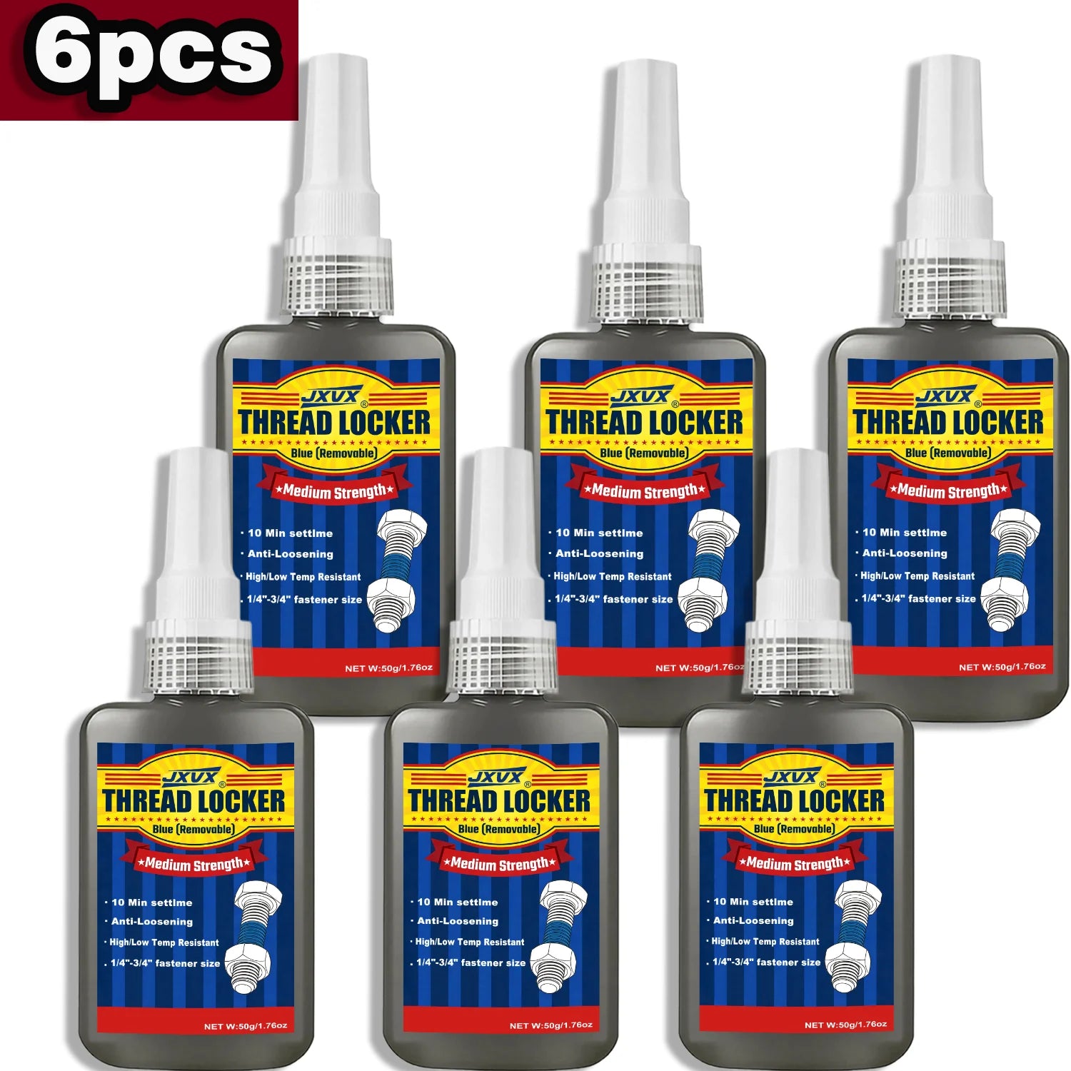 50ML 243 Blue Medium Strength Threadlockers,Universal Thread Adhesives,For All Metal Threaded Components,Removable Waterproof