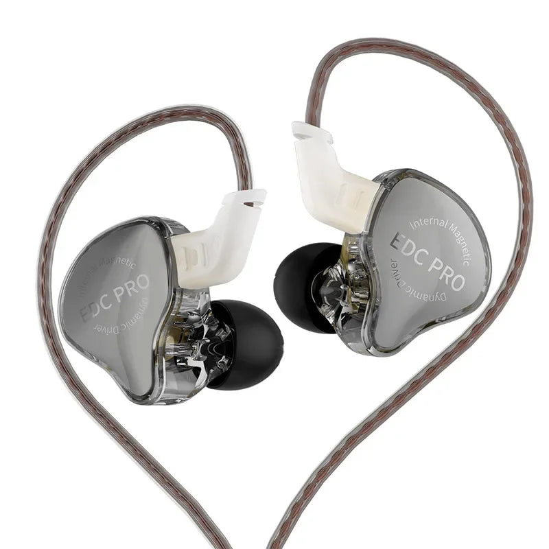KZ EDC PRO in Ear Earphone High-Sensitivity Large Dynamic Earbuds HiFi Bass Music IHeadphone Detachable Cable