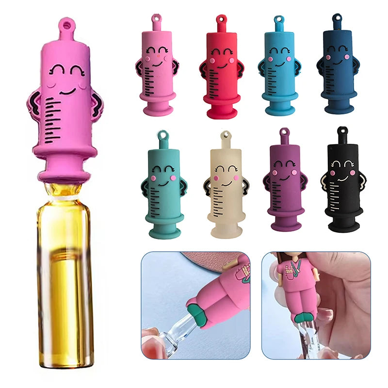 Cute Cartoon Shape Medical Ampoule Bottle Opener Nurse Doctor Special Rubber Syringe Cutter Bottle Opener Multifunctional