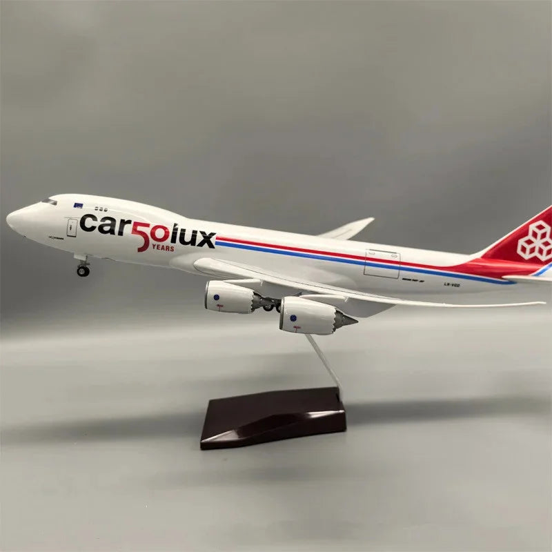 747-8F Cargolux Airplane Model 1/160 Scale Aircraft 747 Luxembourg Cargo Resin Transport Diecast Airplanes Children's toy Gift
