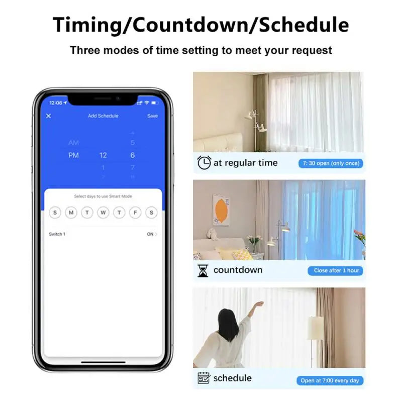 Tuya Mini WiFi Zigbee Curtain Switch For Roller Shutter Electric Motor Smartlife Control Remotely Works With Alexa Google Home