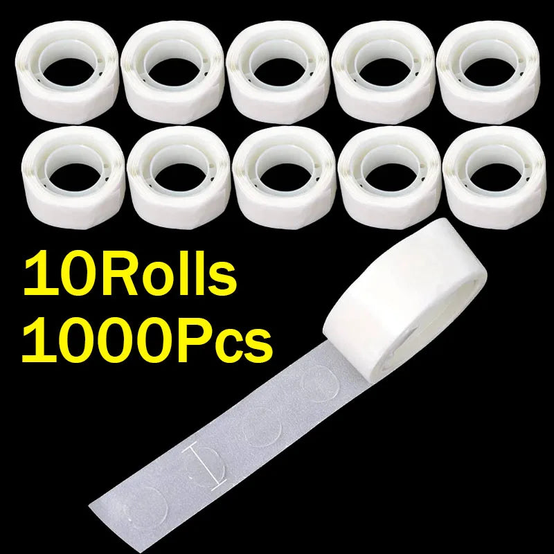 No-Residue Adhesive Balloons Glue Dots Removable Clear Double-Sided Tape Sticky Points for DIY Crafts Decorations 100-1000 Pcs