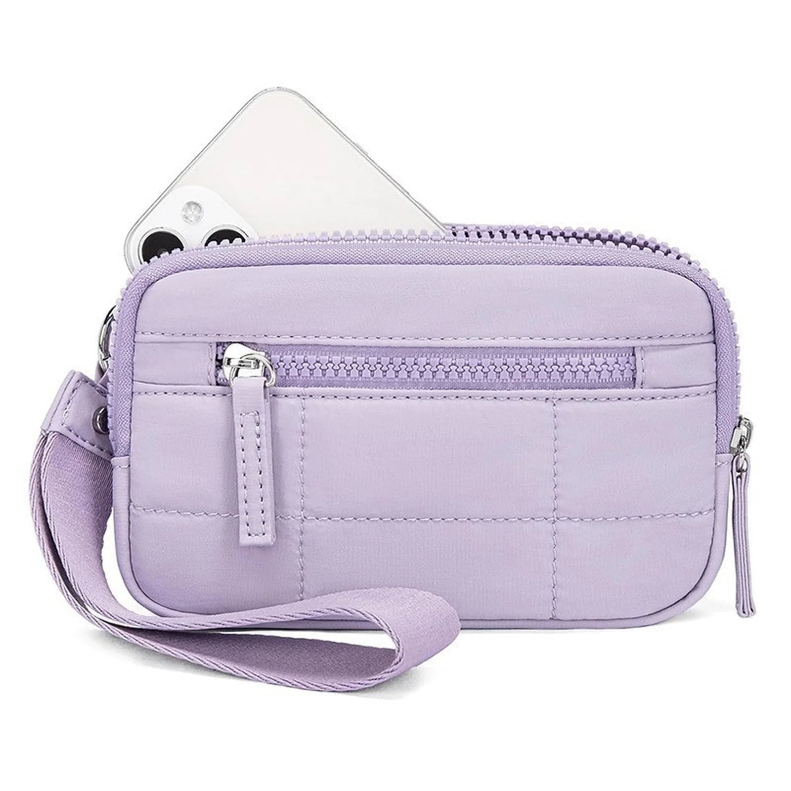 Fashion Quilted Crossbody Bag Travel Zipper Shoulder Bag Casual Multi Pocket Clutch Bag Stylish Lightweight Portable Women