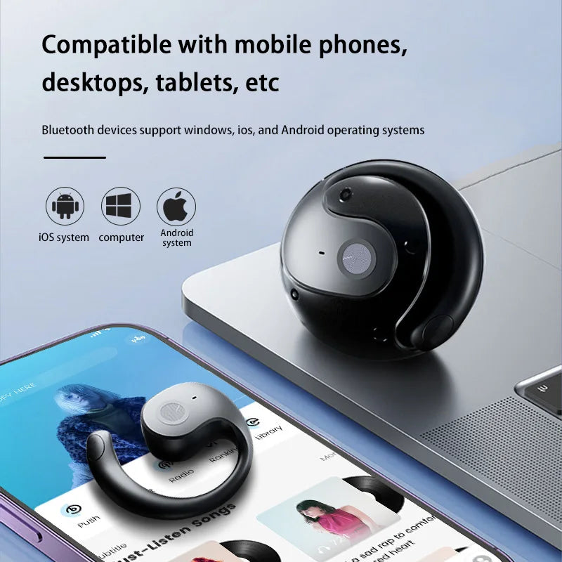 Lenovo T2 Earphones Wireless Bluetooth AI Earphones Realtime Language Translation 144 Languages Ear Hanging Headphone Translator