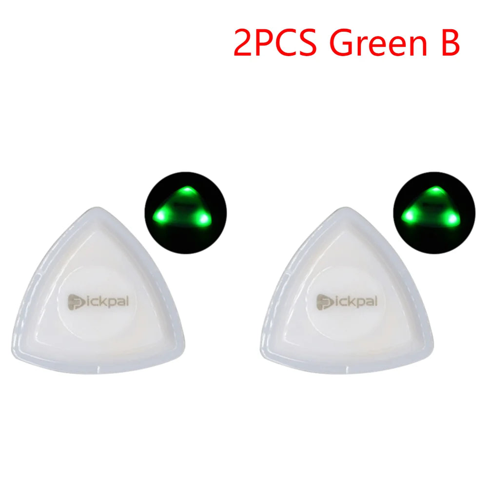 1-3pcs Touch Luminous Guitar Pick Plastic Bass Plectrum Plastic Glowing Guitar Picks w/h LED Light Musical Instruments Parts