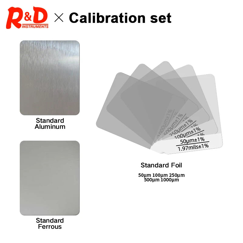 2xSet Coating Thickness Films Calibration for Coating Thickness Gauge Standard Foil Set Calibration Set for TC100 GM998 ET330