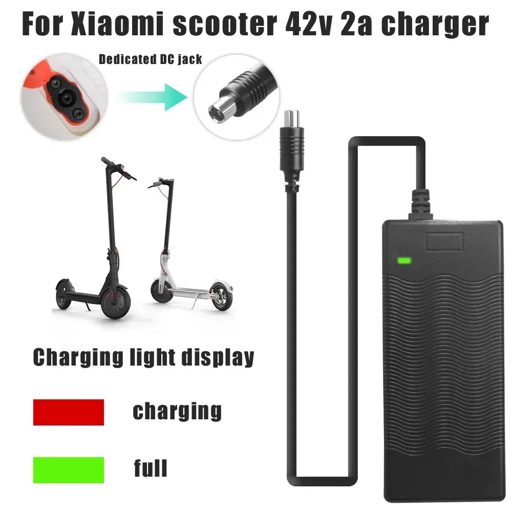 42v 2A  Electric Scooter Charger Adapter for Xiaomi M365 1S Pro Skateboard Power Supply Battery Charger Accessories