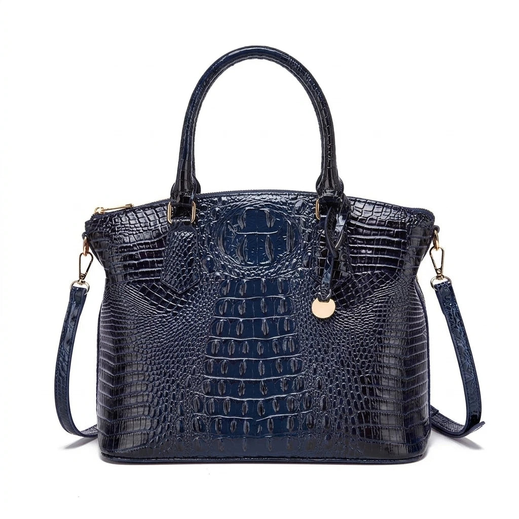 Embossed Dome Tote Bag for Women Convertible Top Handle Shoulder Bag with Detachable Strap Zipper Closure Lightweight Portable Daily Purse Ideal for Outdoor Hiking Camping Travel Weekend Getaway Daily Commute Casual Outing an