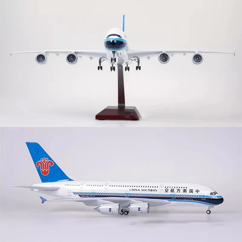 1/160 Scale Plane 46cm A380 China Southern Airways Collectible Miniatures Airplane Diecast Resin Aircraft Models Souvenir Home
